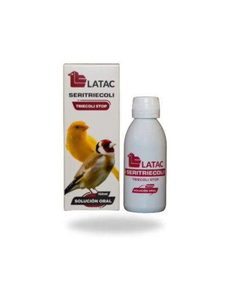 préparation anti trichomonas LATAC SERITRIECOLI TRIECOLI STOP 150 ml, pour les oiseaux