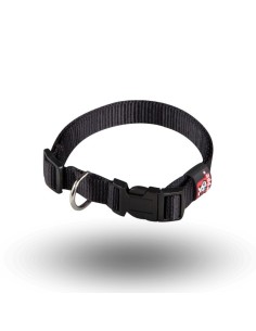 Collar ARPPE Nylon Basic Negro 30-44 CM - Resistente y Ajustable para Perros