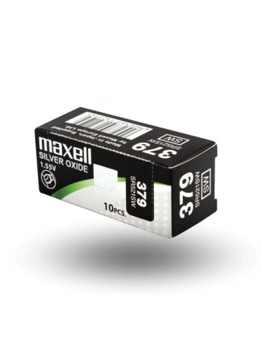 Pilas MAXELL 379 para reloj, pack de 10 uds - Larga Duración y Alta Calidad