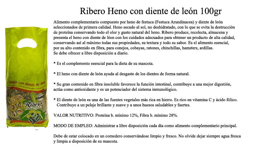 Ribero Heno con diente de león 100gr