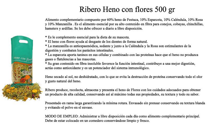 Ribero Heno con flores 500 gr