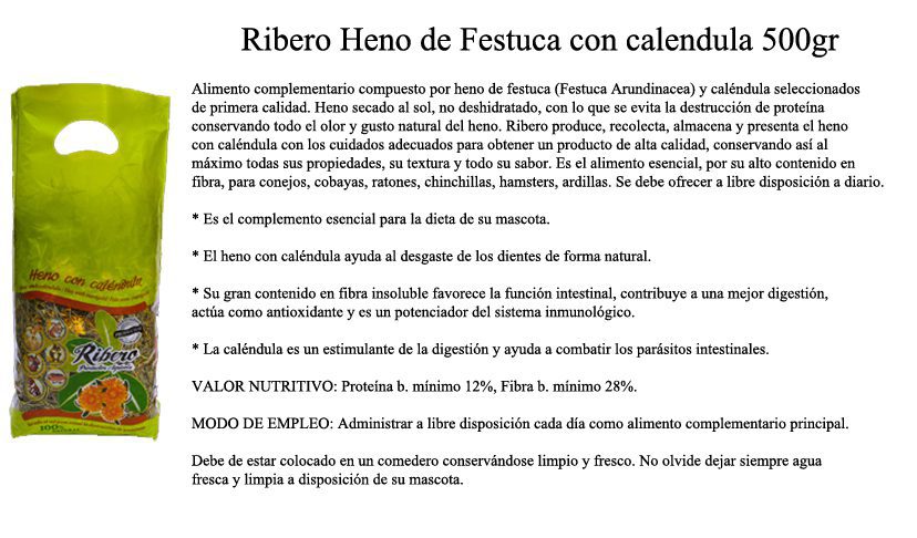 Ribero Heno de Festuca con calendula 500gr