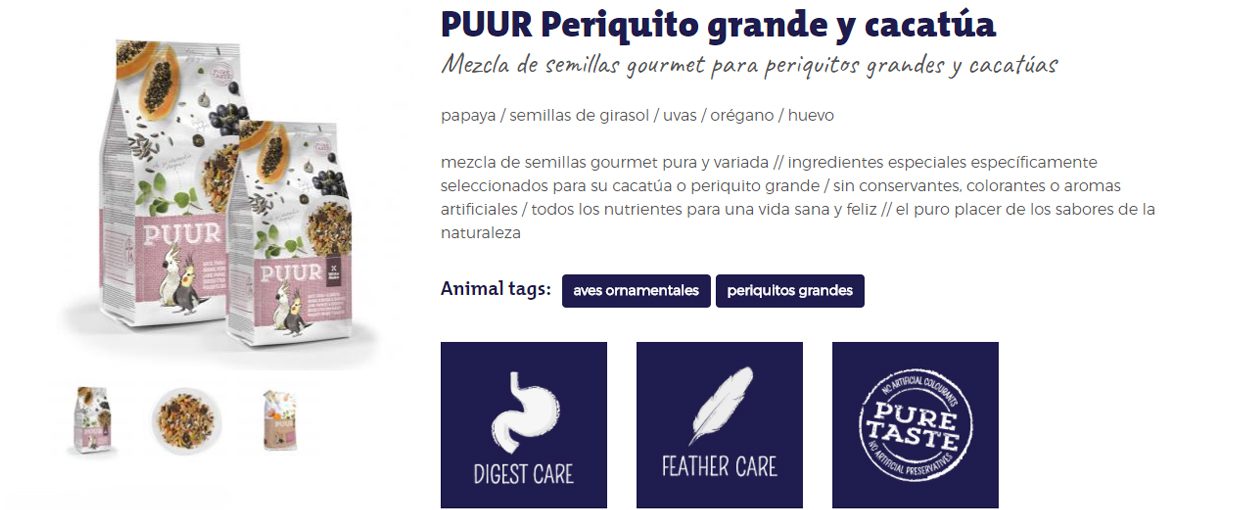 puur periquito grande y cacatua