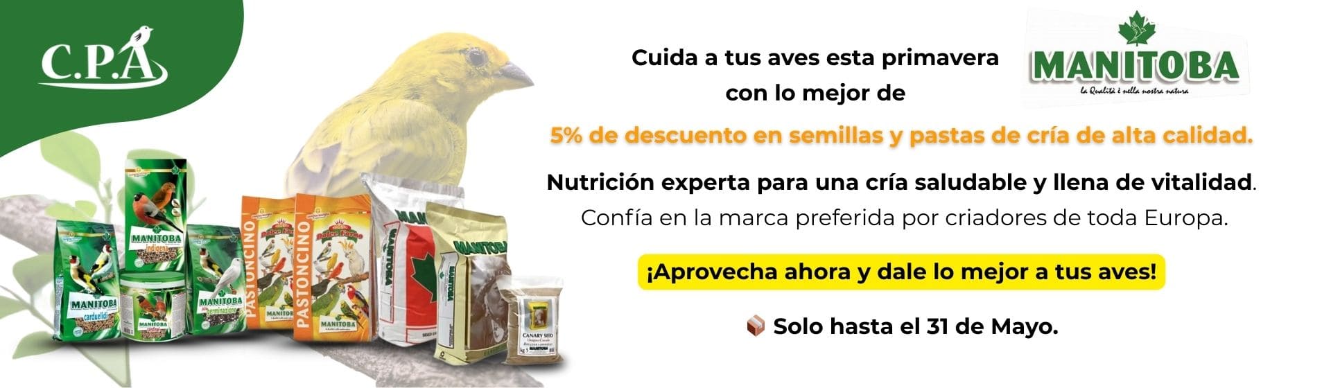 SEMILLAS Y MIXTURAS PARA PAJAROS DE MANITOBA